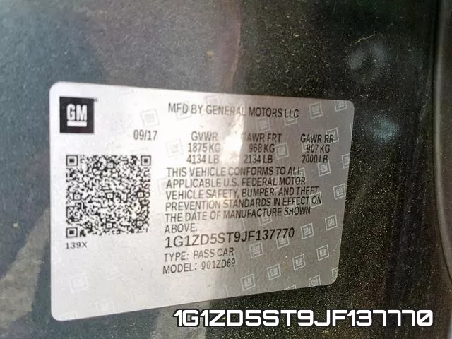 1G1ZD5ST9JF137770 фото 2
