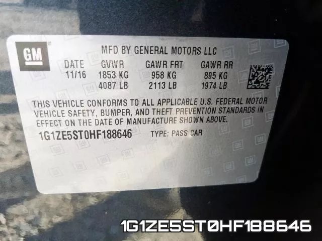 1G1ZE5ST0HF188646 фото 2