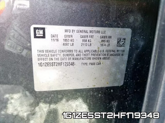 1G1ZE5ST2HF179348 фото 2