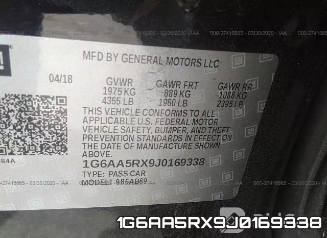 1G6AA5RX9J0169338 фото 10