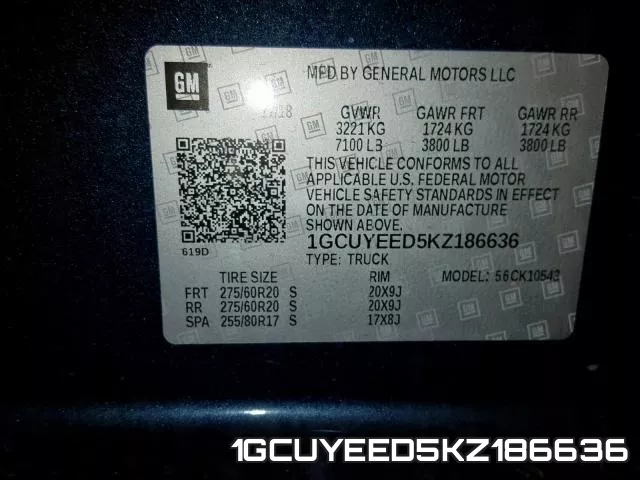 1GCUYEED5KZ186636 фото 2