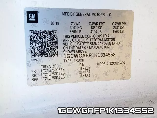1GCWGAFP1K1334552 фото 2