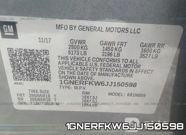 1GNERFKW6JJ150598 фото 10