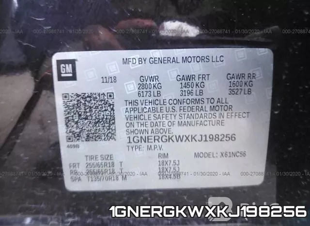 1GNERGKWXKJ198256 фото 10