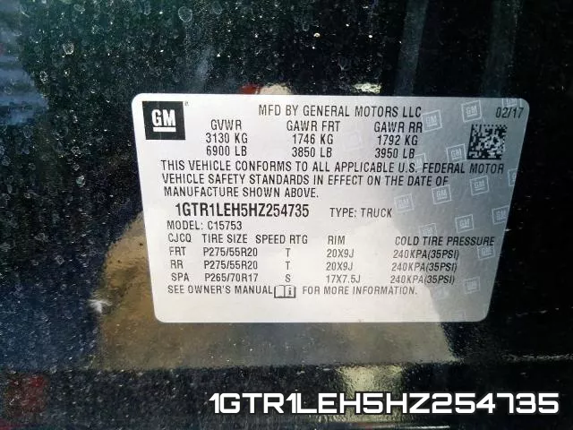 1GTR1LEH5HZ254735 фото 2