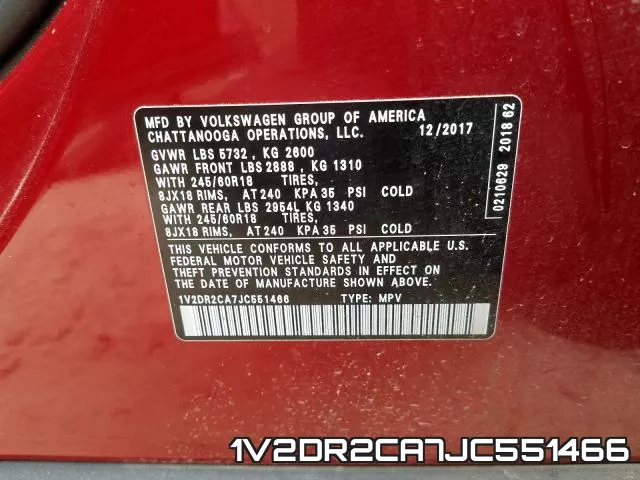 1V2DR2CA7JC551466 фото 2