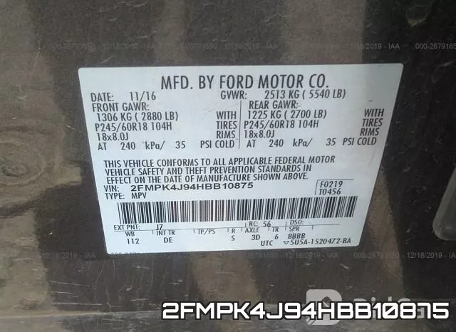 2FMPK4J94HBB10875 фото 10