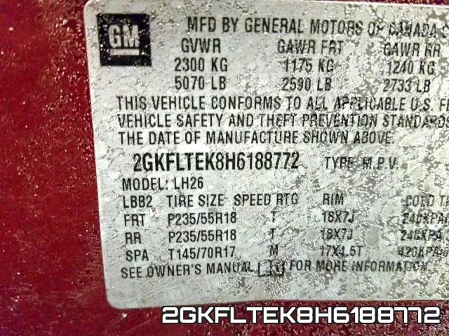 2GKFLTEK8H6188772 фото 2