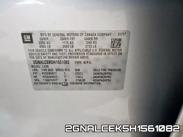 2GNALCEK5H1561082 фото 2