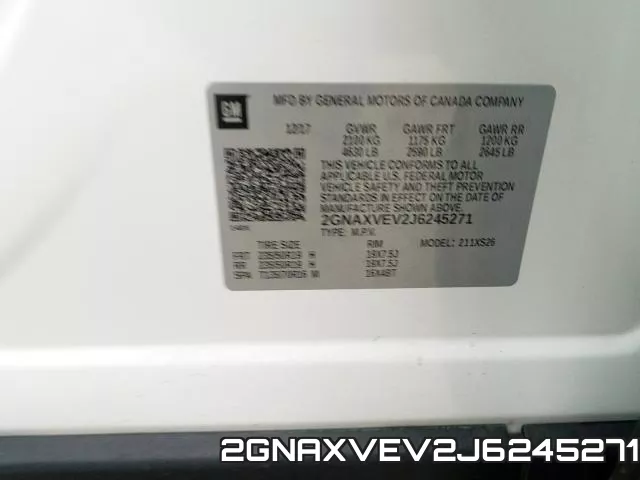 2GNAXVEV2J6245271 фото 2