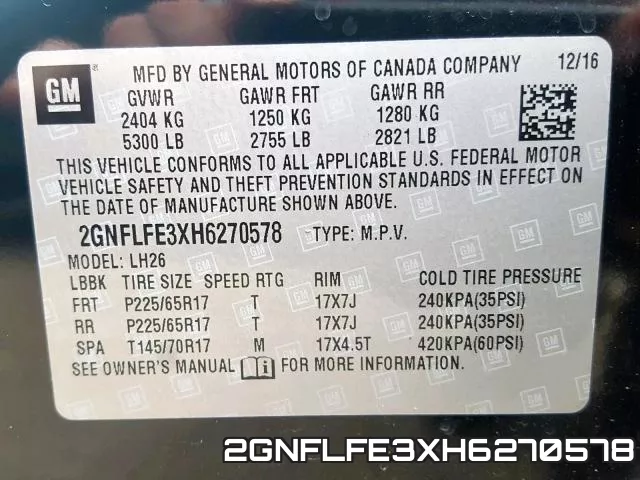 2GNFLFE3XH6270578 фото 2