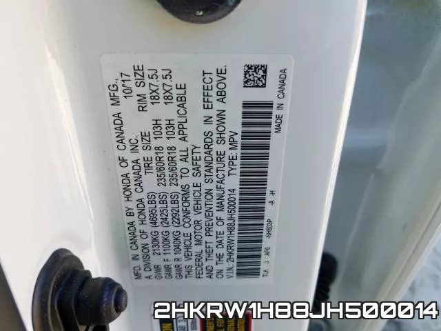 2HKRW1H88JH500014 фото 2