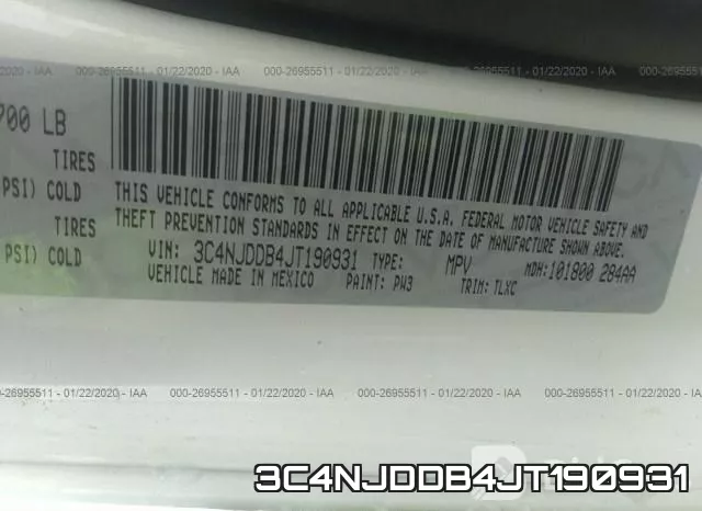 3C4NJDDB4JT190931 фото 10