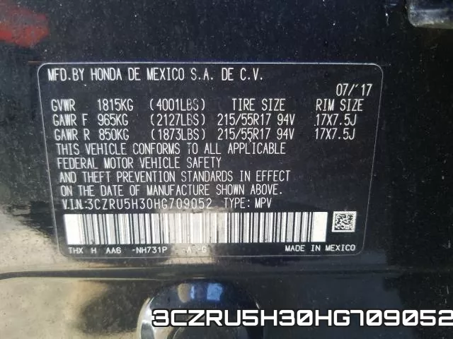 3CZRU5H30HG709052 фото 2
