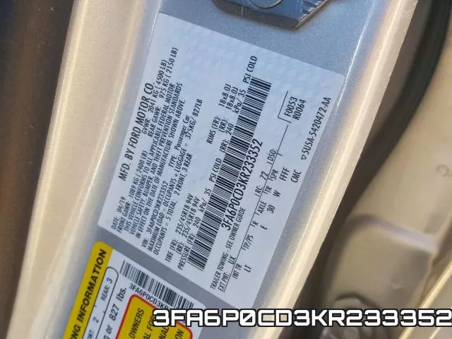 3FA6P0CD3KR233352 фото 2