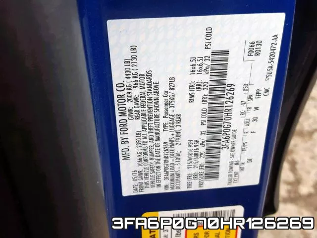 3FA6P0G70HR126269 фото 2
