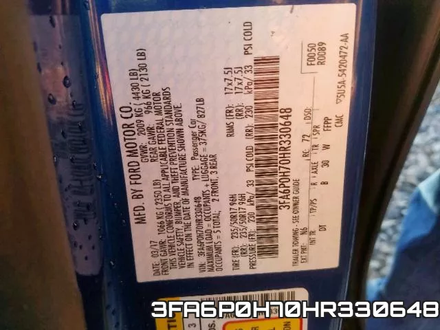 3FA6P0H70HR330648 фото 2
