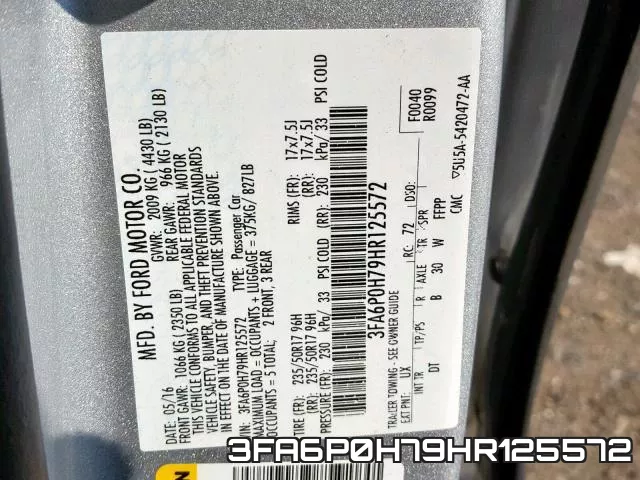 3FA6P0H79HR125572 фото 2