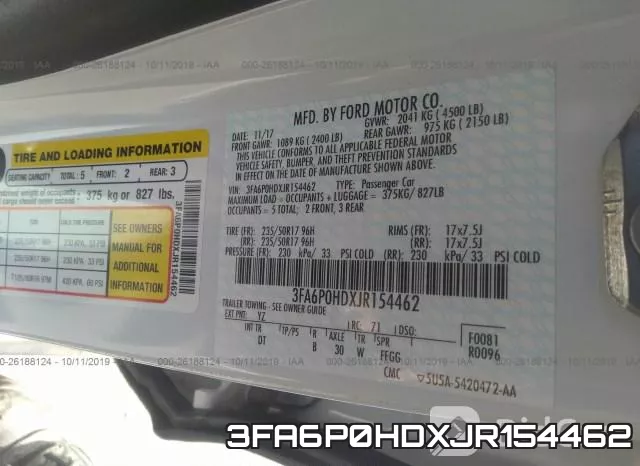 3FA6P0HDXJR154462 фото 10