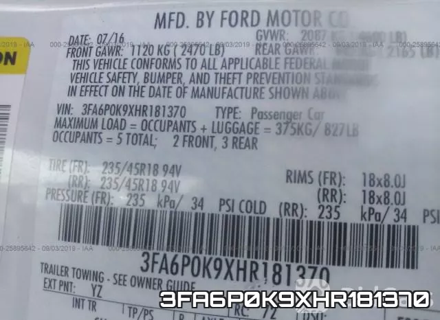 3FA6P0K9XHR181370 фото 10