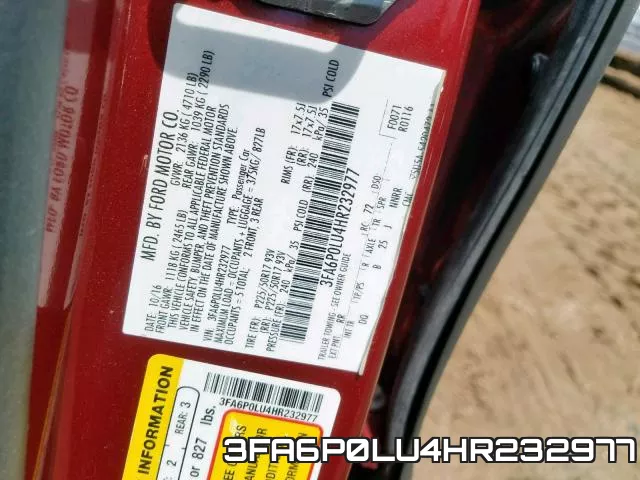 3FA6P0LU4HR232977 фото 2