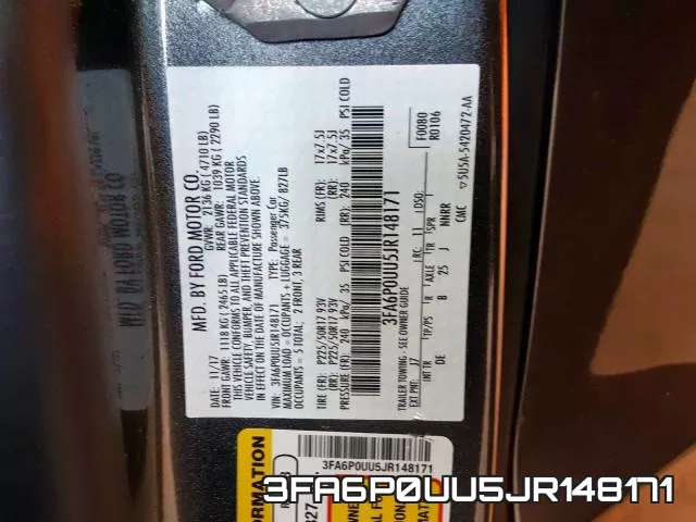 3FA6P0UU5JR148171 фото 2
