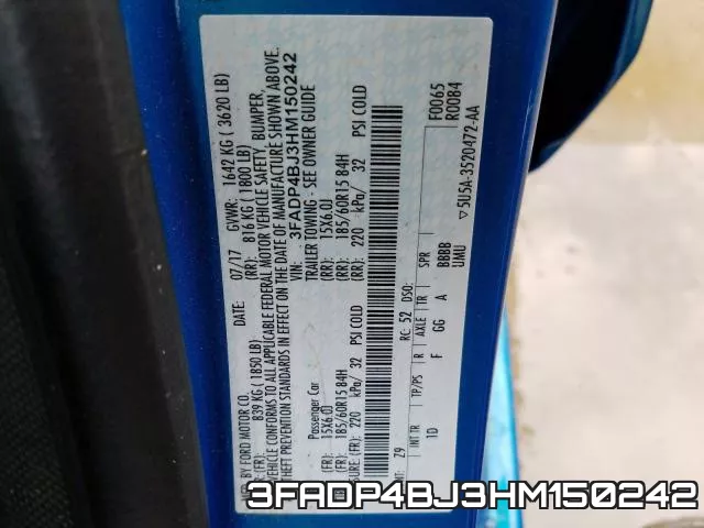 3FADP4BJ3HM150242 фото 2
