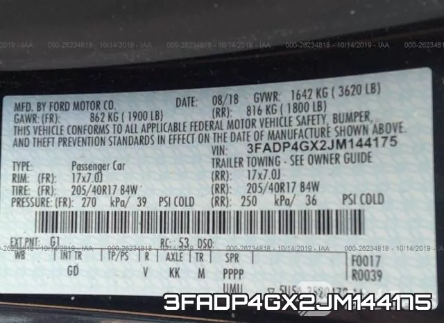 3FADP4GX2JM144175 фото 10