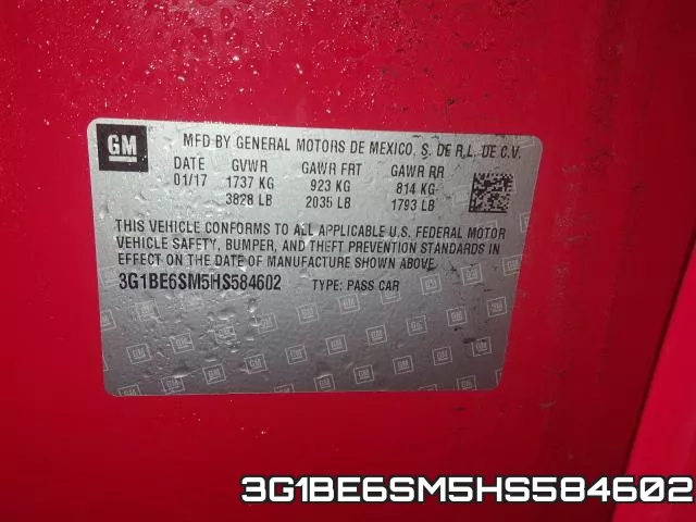 3G1BE6SM5HS584602 фото 2