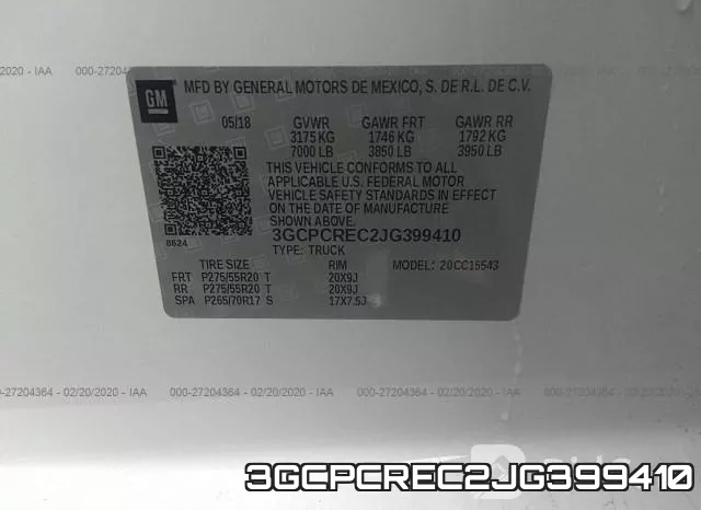 3GCPCREC2JG399410 фото 10