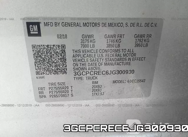 3GCPCREC6JG300930 фото 10