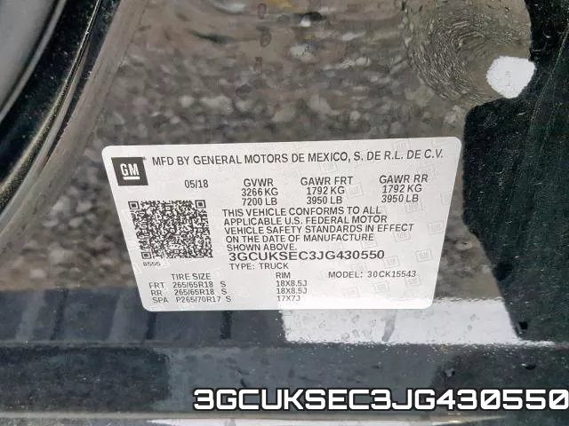 3GCUKSEC3JG430550 фото 2