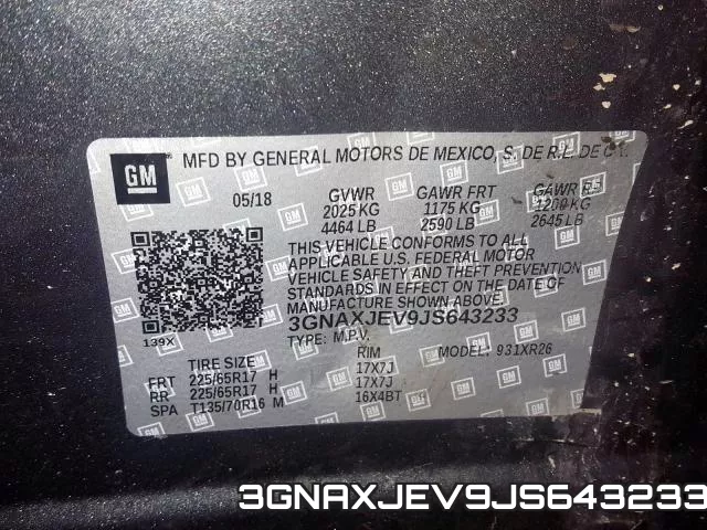 3GNAXJEV9JS643233 фото 2