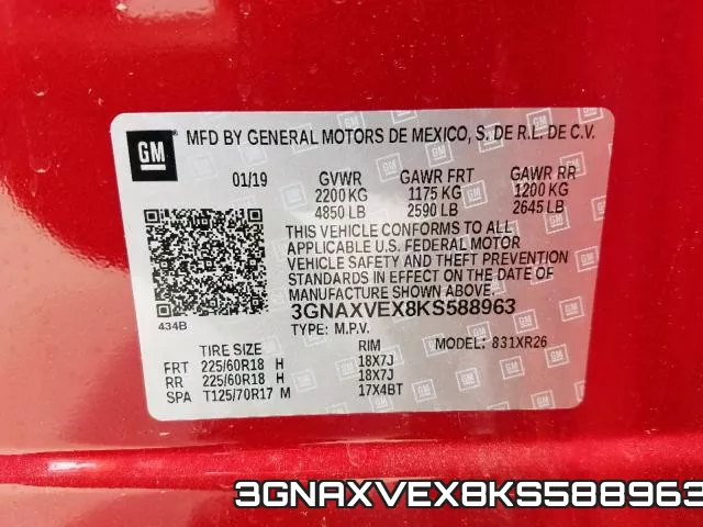 3GNAXVEX8KS588963 фото 2