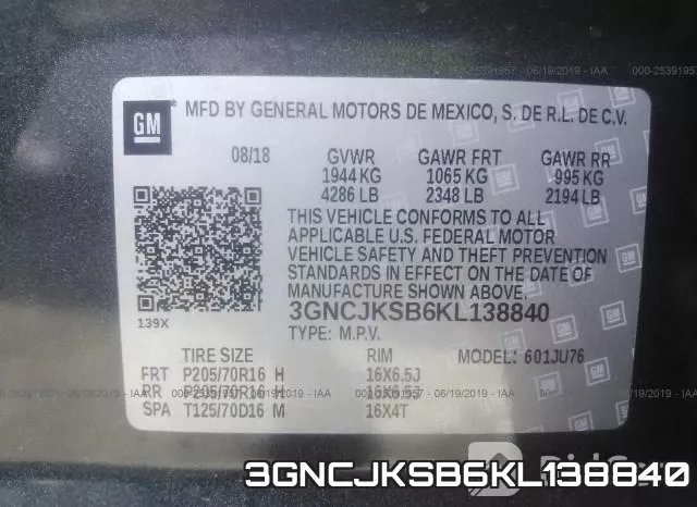 3GNCJKSB6KL138840 фото 10