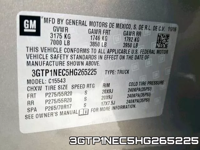 3GTP1NEC5HG265225 фото 2