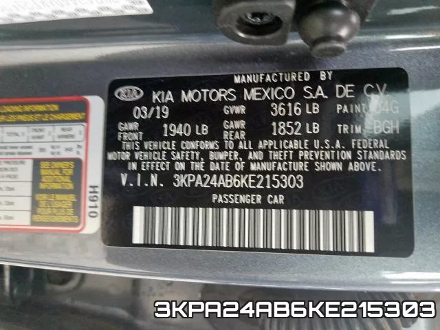 3KPA24AB6KE215303 фото 2