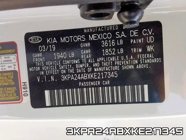 3KPA24ABXKE217345 фото 2
