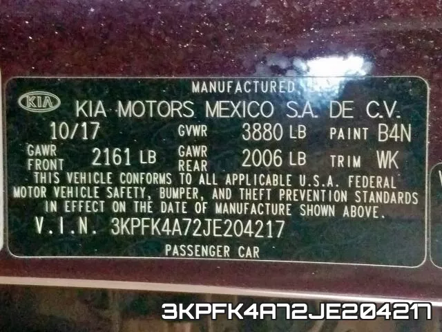 3KPFK4A72JE204217 фото 2