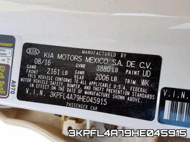 3KPFL4A79HE045915 фото 2