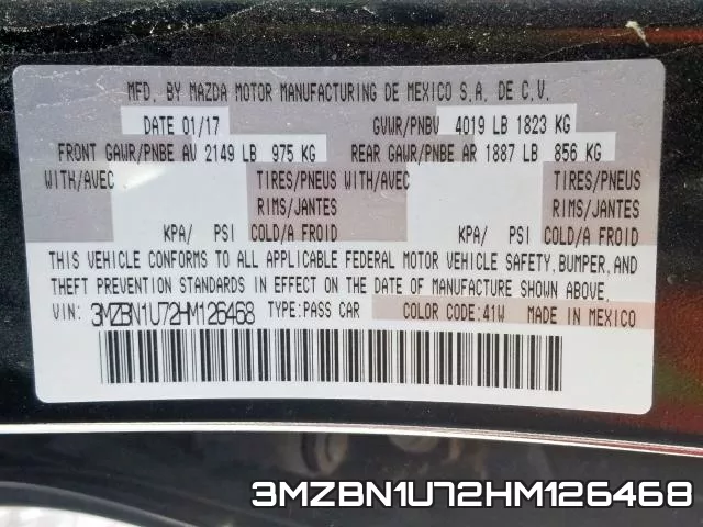 3MZBN1U72HM126468 фото 2
