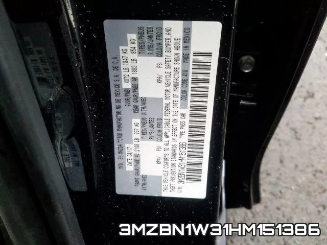 3MZBN1W31HM151386 фото 2