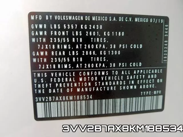 3VV2B7AX8KM188534 фото 2