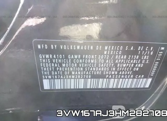 3VW167AJ3HM282708 фото 10