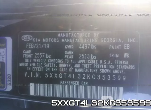 5XXGT4L32KG353599 фото 10