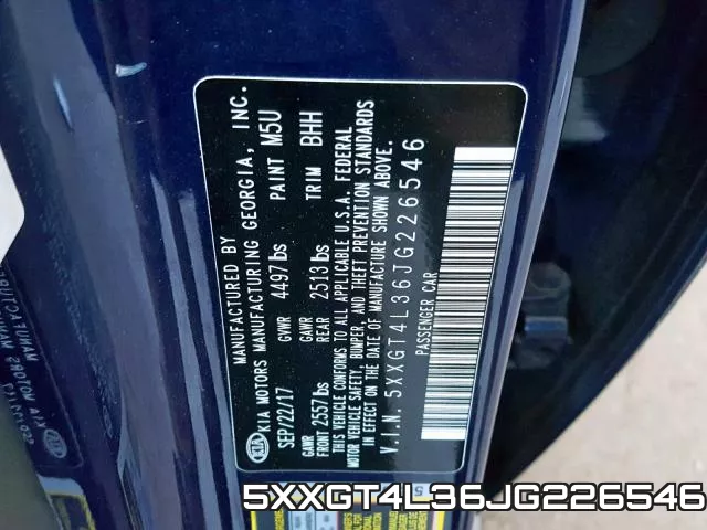 5XXGT4L36JG226546 фото 2