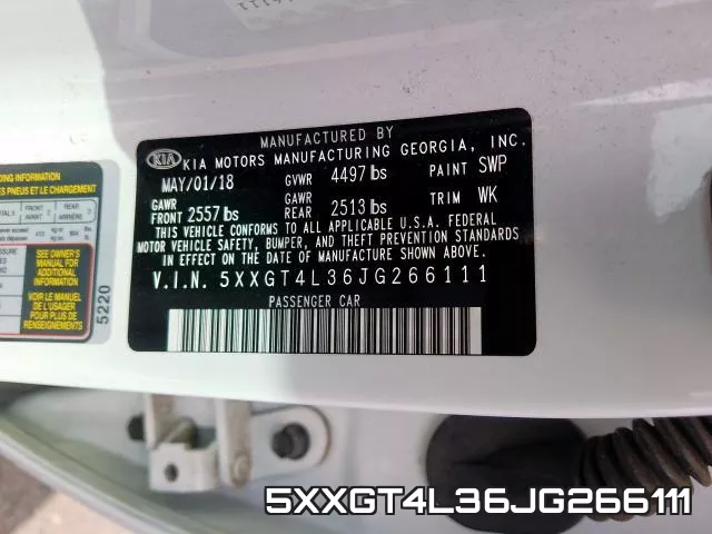5XXGT4L36JG266111 фото 2