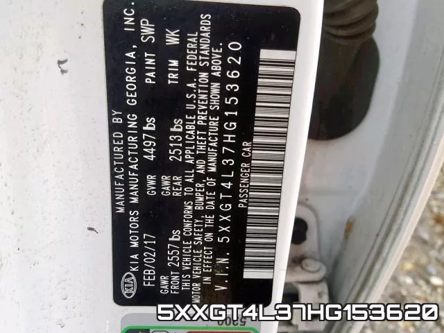 5XXGT4L37HG153620 фото 2