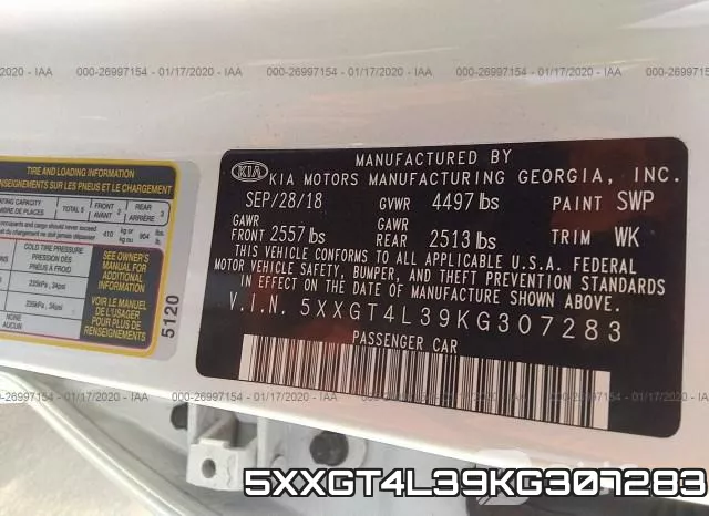 5XXGT4L39KG307283 фото 10