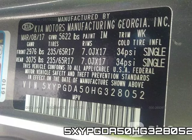 5XYPGDA50HG328052 фото 10